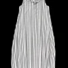 Abito Felice Dress in White Stripe