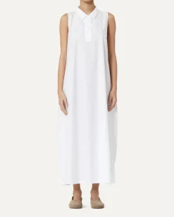 Abito Felice Dress in White Stripe