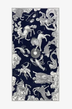 Astrology Scarf in Dark Blue