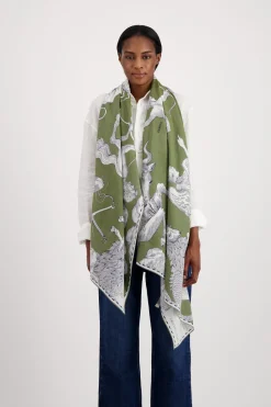 Astrology Scarf in Khaki