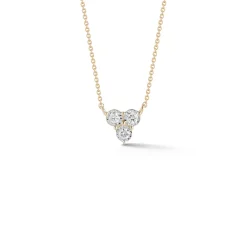 Ava Bea Diamond Trio Necklace in Yellow Gold