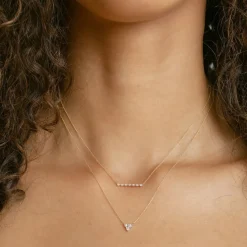 Ava Bea Diamond Trio Necklace in Yellow Gold