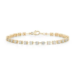 Ava Bea Interval Tennis Bracelet in Yellow Gold