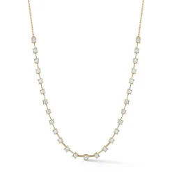 Ava Bea Interval Tennis Necklace in Yellow Gold