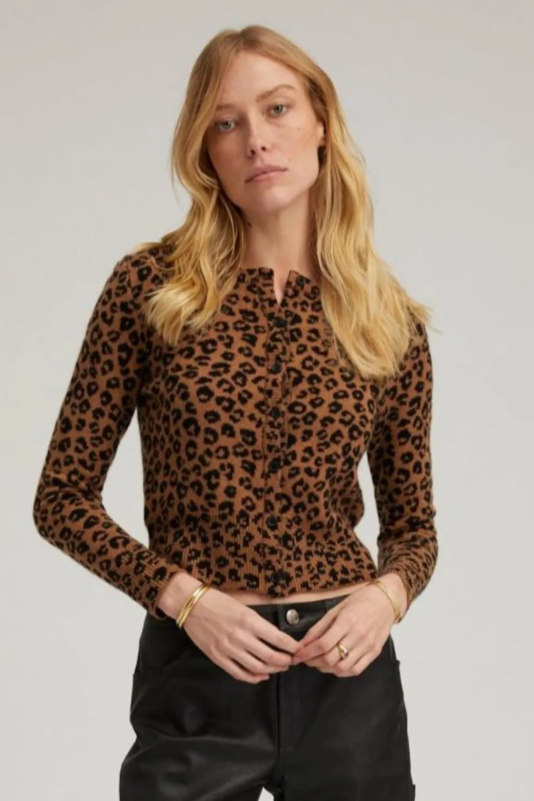 Baby Cardigan in Leopard