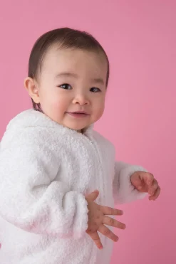 Baby Chenille Hoodie in White