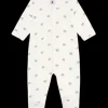 Baby Snap Frog Onesie in Cream