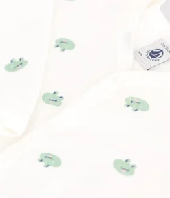 Baby Snap Frog Onesie in Cream