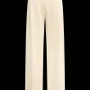 Barb Pleated High Waist Pant in Cream