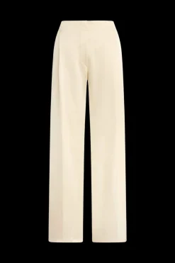 Barb Pleated High Waist Pant in Cream