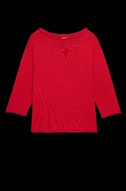 Boat Neck Sweater in Bell Pepper