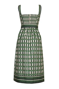 Candace Dress in Tile Green