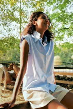 Candice DC Shirt in Blue Oxford