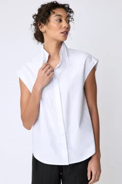 Candice DC Shirt in White Oxford