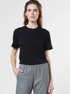 Cashmere Loose Tee in Black
