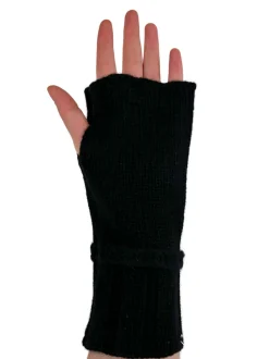 Cashmere Mittens in Black