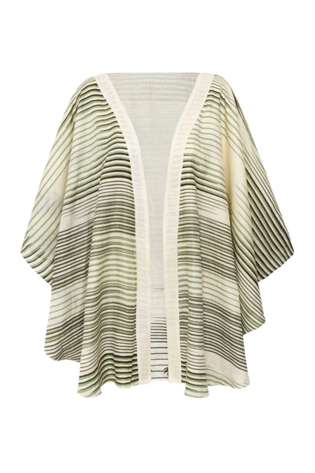 Cavalo Linen Poncho in Green Tropical