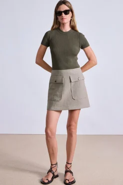 Chi Mini Skirt in Moss