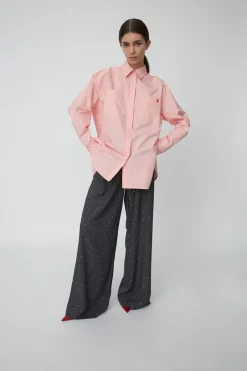 Cotton Poplin Shirt in Clear Pink