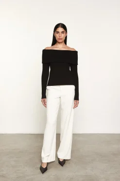 Crepe Resort Pant in Cream