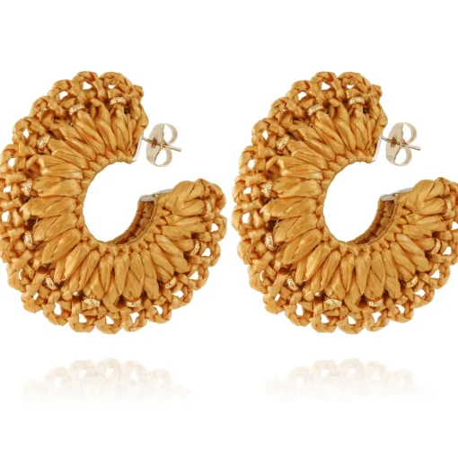 Crocus Raphia Hoop in Marigold