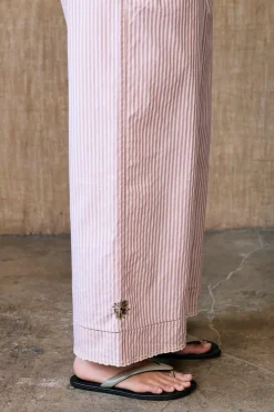 Drawstring Pant in Pink Stripe