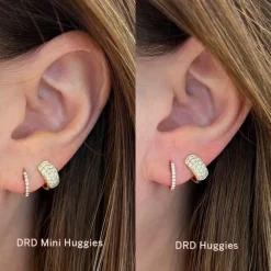 DRD Diamond Huggies in Yellow Gold