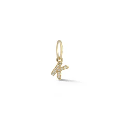 DRD Diamond Letter Charm in Yellow Gold