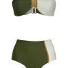 Emma & Frida Bikini in Green and Ivory