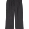 Flannel Pleated Pant in Charcoal