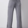 French Terry Crop Pant in Dark Heather