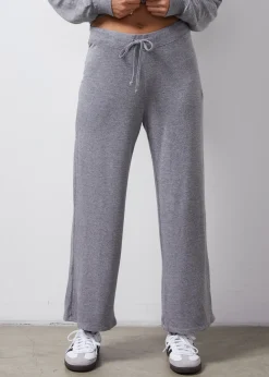French Terry Crop Pant in Dark Heather