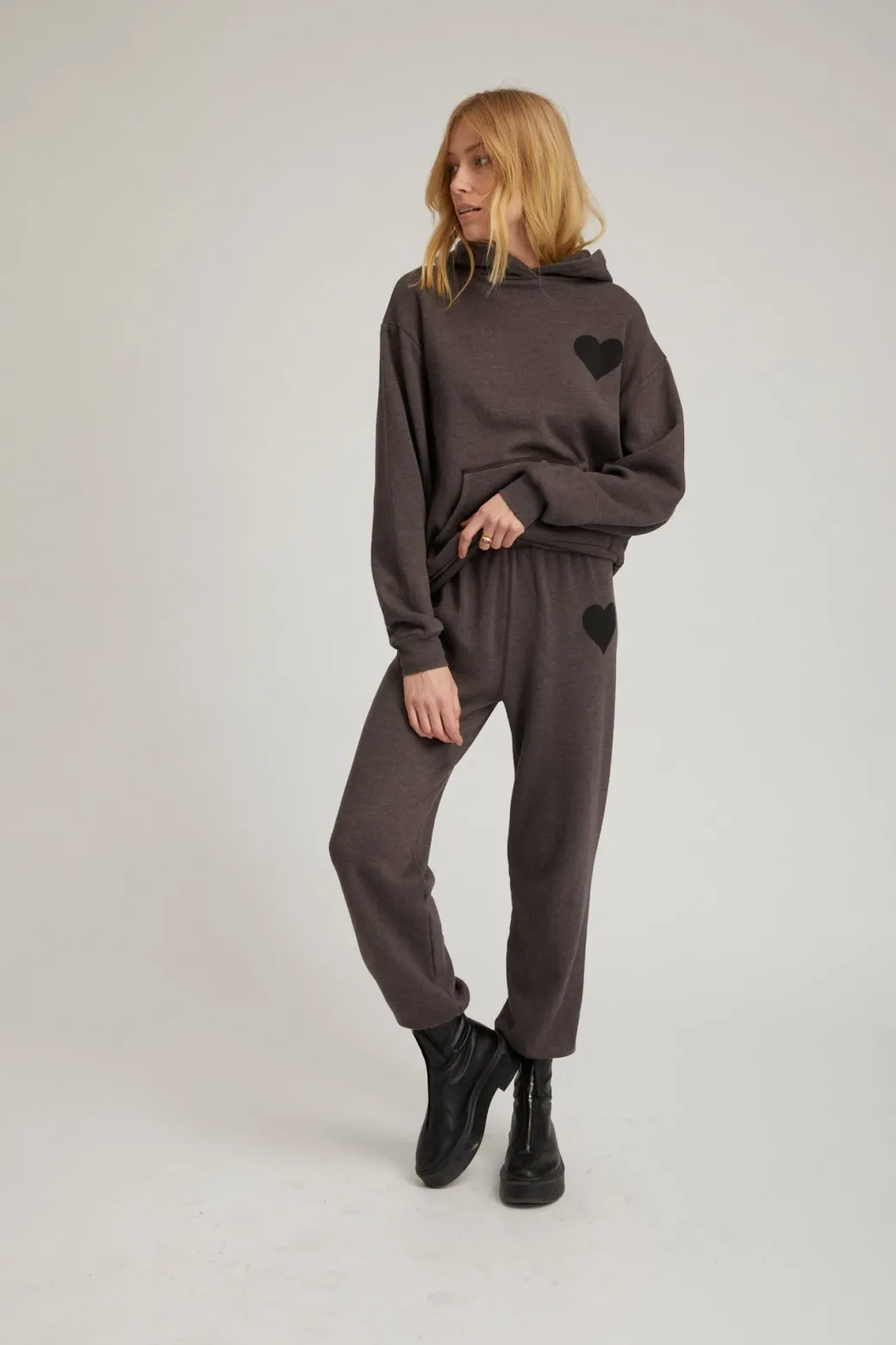 Heart Sweatpant in Charcoal