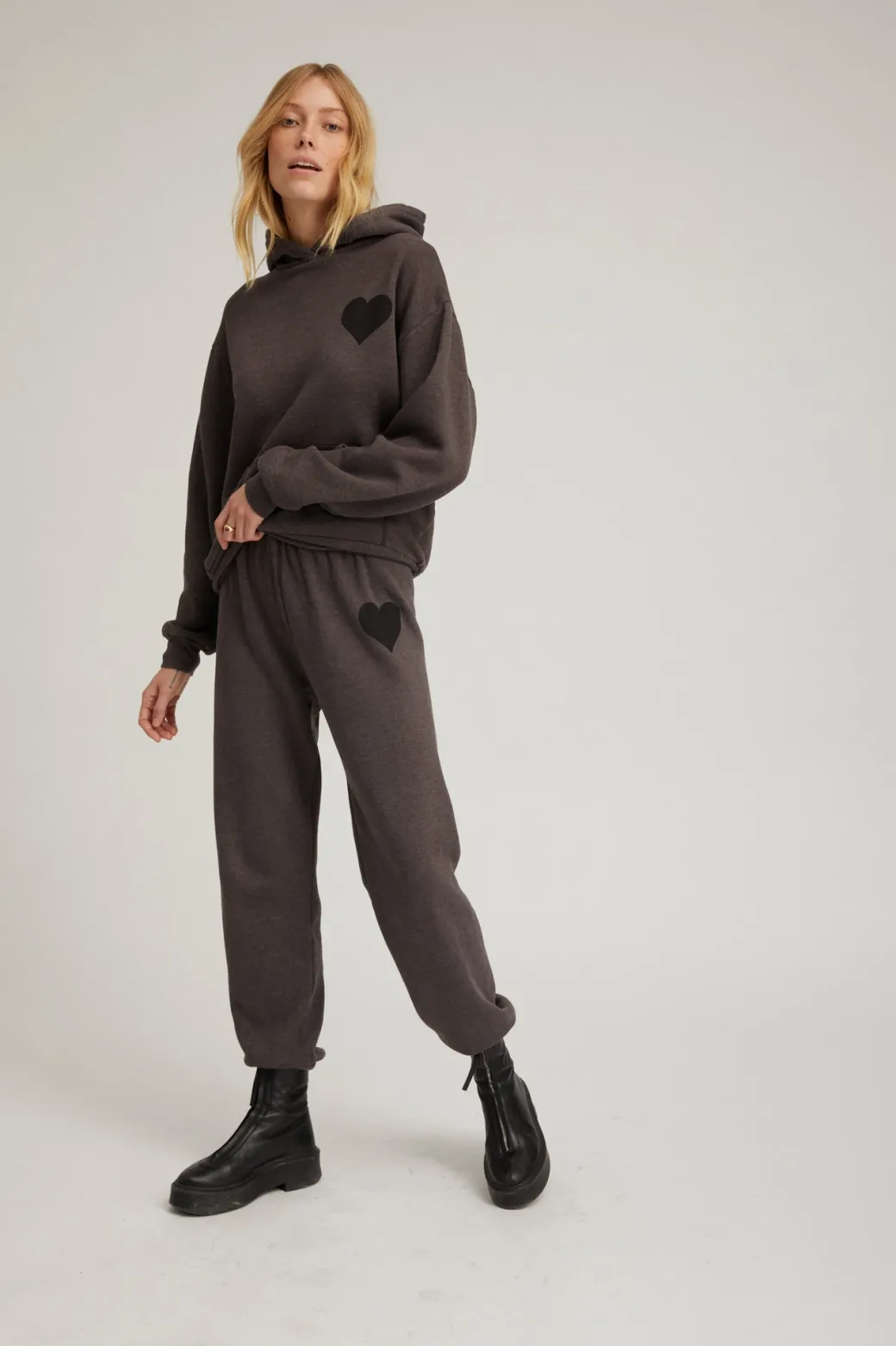 Heart Sweatpant in Charcoal