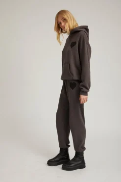 Heart Sweatpant in Charcoal