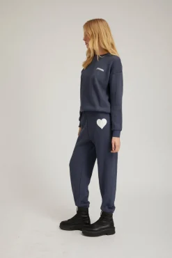 Heart Sweatpant in Navy