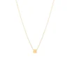 Itty Bitty Clover Necklace in Yellow Gold