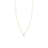 Itty Bitty Diamond Lightning Bolt Necklace in Yellow Gold