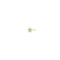 Itty Bitty Diamond Star Stud in Yellow Gold