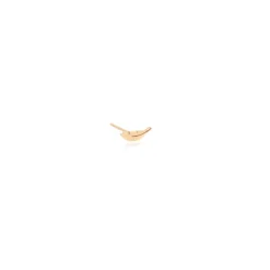 Itty Bitty Feather Stud in Yellow Gold