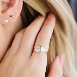 Itty Bitty Heart Stud in Yellow Gold