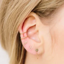 Itty Bitty Infinity Stud in Yellow Gold