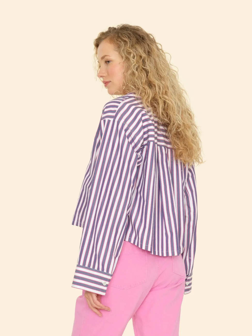 Jessie Shirt in Blue Rose Stripe