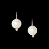 Kaia White Pearl Earrings with Diamond