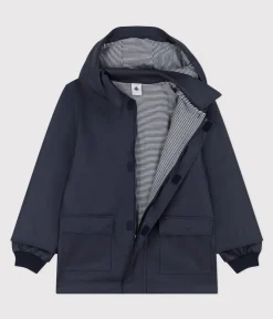 Kids Hooded Rain Jacket in Navy