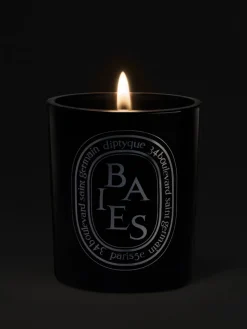 Large Black Scented Candle in Baies
