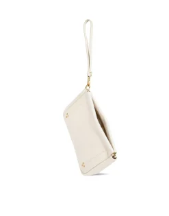 Large Clap Clutch in Creme