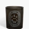 Large Grey Scented Candle in Feu De Bois