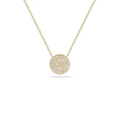 Lauren Joy Disc Necklace in All Yellow Gold