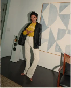 Leather Blazer in Black